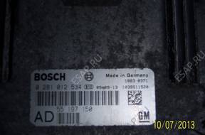БЛОК УПРАВЛЕНИЯ   VECTRA C SIGNUM 1.9  0281012534