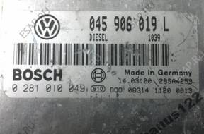 БЛОК УПРАВЛЕНИЯ VOLKSAWAGEN 1.4 AMF 0281010049 045906019L