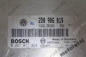 БЛОК УПРАВЛЕНИЯ VOLKSWAGEN  0281011028 2D0906019 ECU