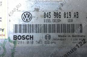 БЛОК УПРАВЛЕНИЯ VOLKSWAGEN 1.4 AMF 0281010503 045906019AB