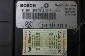 БЛОК УПРАВЛЕНИЯ VOLKSWAGEN 1.8 1H0907311K 0261203316/317