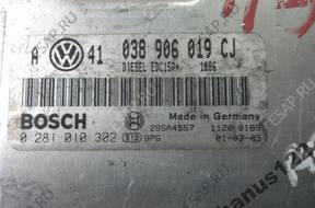 БЛОК УПРАВЛЕНИЯ VOLKSWAGEN 1.9 AJM 0281010302 038906019CJ