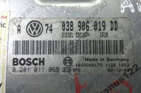 БЛОК УПРАВЛЕНИЯ VOLKSWAGEN 1.9 ATD 0281011065 038906019DD