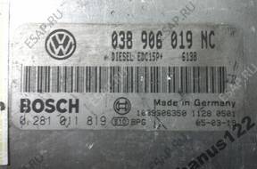 БЛОК УПРАВЛЕНИЯ VOLKSWAGEN 1.9 AXR 0281011819 038906019NC