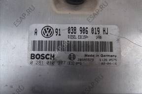 БЛОК УПРАВЛЕНИЯ VOLKSWAGEN 1.9 TDI 130KM 038906019HJ