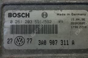 БЛОК УПРАВЛЕНИЯ VOLKSWAGEN AAM 0261203591/592 3A0907311A