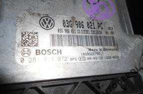 БЛОК УПРАВЛЕНИЯ VOLKSWAGEN CADDY  03G906021PC 0281014072