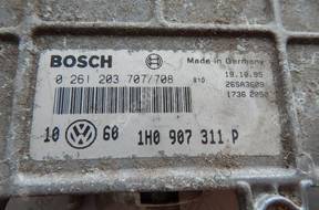 БЛОК УПРАВЛЕНИЯ VOLKSWAGEN GOLF 0261203707/708 1H0907311P