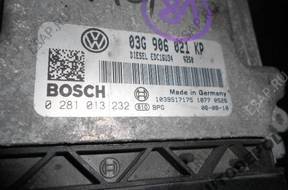 БЛОК УПРАВЛЕНИЯ VOLKSWAGEN GOLF  03G906021KP 0281013232