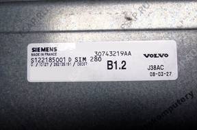 БЛОК УПРАВЛЕНИЯ VOLVO V50 sim280 s122185001d 30743219aa