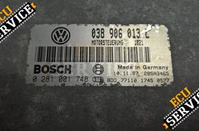 БЛОК УПРАВЛЕНИЯ VW 0281001748 038906013L PLUG&PLAY