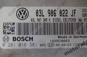 БЛОК УПРАВЛЕНИЯ VW 0281016381 03L906022JF EDC17CP20