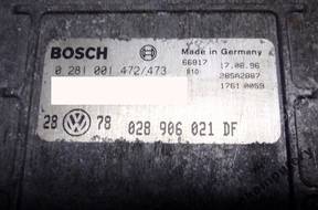 БЛОК УПРАВЛЕНИЯ VW 028906021df 0281001472-473 БЕЗ КОДА