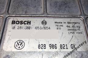 БЛОК УПРАВЛЕНИЯ VW 028906021gk 0281001653-654 БЕЗ КОДА
