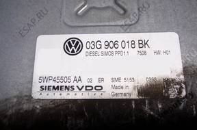 БЛОК УПРАВЛЕНИЯ VW 03g906018bk 5wp45505aa ppd1.1 + PIN