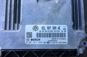 БЛОК УПРАВЛЕНИЯ   VW 2 TDI 0281017946 03L907309AE
