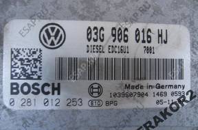 БЛОК УПРАВЛЕНИЯ   VW 2.0 TDI 0281012253