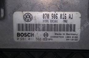 БЛОК УПРАВЛЕНИЯ VW 2.5 TDI AXD 0281011568 070906016AJ