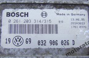 БЛОК УПРАВЛЕНИЯ VW AUDI 0261203314/315 032906026D