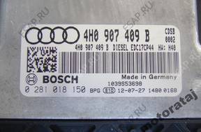 БЛОК УПРАВЛЕНИЯ VW AUDI 0281018150 4H0907409B  EDC17CP44