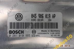 БЛОК УПРАВЛЕНИЯ   VW Audi 045906019AP 0281010865