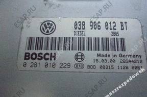 БЛОК УПРАВЛЕНИЯ VW AUDI SEAT SKODA 038906012BT 0281010229