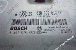 БЛОК УПРАВЛЕНИЯ VW AUDI SEAT SKODA 038906019FF 0281010662