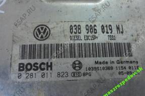 БЛОК УПРАВЛЕНИЯ VW AUDI SEAT SKODA 038906019NJ 0281011823