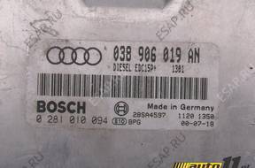 БЛОК УПРАВЛЕНИЯ   VW  B5 1.9 TDI 038906019AN