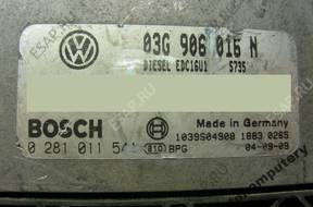 БЛОК УПРАВЛЕНИЯ VW CADDY 03g906016n 0281011541 БЕЗ КОДА