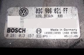 БЛОК УПРАВЛЕНИЯ VW CADDY 03g906021ff 0281013157 БЕЗ КОДА