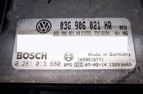 БЛОК УПРАВЛЕНИЯ VW CADDY 03g906021hr 0281013680 БЕЗ КОДА