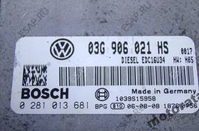 БЛОК УПРАВЛЕНИЯ VW CADDY  03G906021HS  0281013681