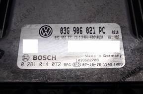 БЛОК УПРАВЛЕНИЯ VW CADDY 03g906021pc 0281014072 БЕЗ КОДА