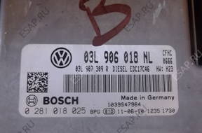 БЛОК УПРАВЛЕНИЯ vw caddy 03L906018NL, 0281018025