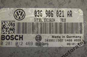 БЛОК УПРАВЛЕНИЯ VW CADDY 1.9TDI 0281012469 03G906021AR
