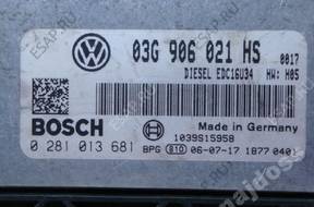 БЛОК УПРАВЛЕНИЯ VW CADDY 1.9TDI 0281013681 03G906021HS