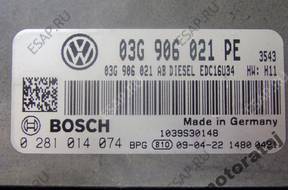 БЛОК УПРАВЛЕНИЯ VW CADDY 1.9TDI 0281014074 03G906021PE