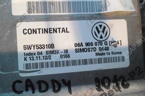 БЛОК УПРАВЛЕНИЯ VW CADDY 2012 год   06A906070G 1.6 FSI