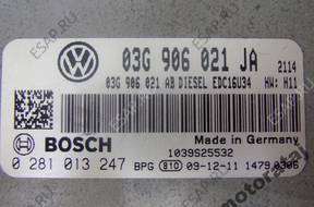 БЛОК УПРАВЛЕНИЯ VW CADDY 2.0TDI 0281013247 03G906021JA