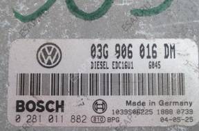 БЛОК УПРАВЛЕНИЯ VW CADDY SEAT 0281011882 03G906016DM