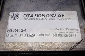 БЛОК УПРАВЛЕНИЯ VW CRAFTER 2.5TDI 074906032af 0281013699