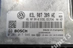 БЛОК УПРАВЛЕНИЯ VW   ДВИГАТЕЛЕМ 2.0 TDI 03L907309AE