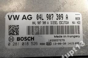 БЛОК УПРАВЛЕНИЯ VW   ДВИГАТЕЛЕМ 2.0 TDI 04L907309A