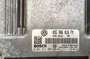 БЛОК УПРАВЛЕНИЯ VW GOLF   03G906016FM 0281011903