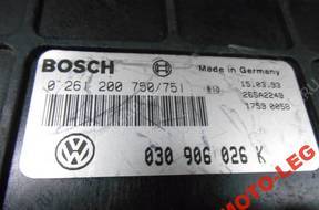 БЛОК УПРАВЛЕНИЯ VW GOLF 3 1.4 0261200750/751 030906026K