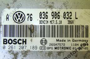 БЛОК УПРАВЛЕНИЯ VW GOLF BORA 1.4 0261207189 036906032L