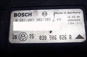 БЛОК УПРАВЛЕНИЯ VW GOLF III 030906026r 0261203302-303