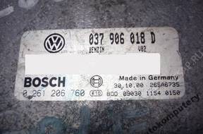 БЛОК УПРАВЛЕНИЯ VW GOLF III 037906018d 0261206760 + PIN