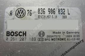 БЛОК УПРАВЛЕНИЯ VW GOLF IV 036906032l 0261207189 +PIN